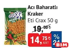 ETİ CRAX ACI BAHARATLI KRAKER 50 G fiyat ve kampanya bilgisi